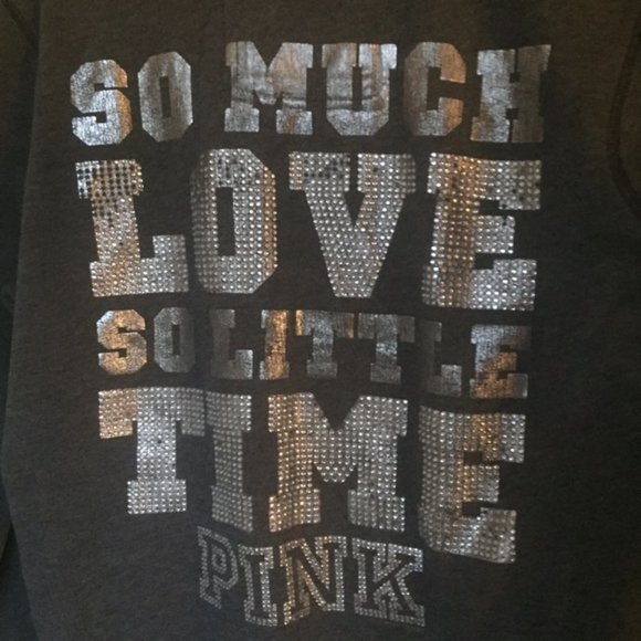 SOLD--PINK Victoria Secret zipper hoodie - Picture 4 of 7